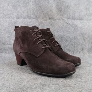 Clarks Shoes Womens 7.5 Bootie Fashion Desert Chukka Leather Lace Up Active Air